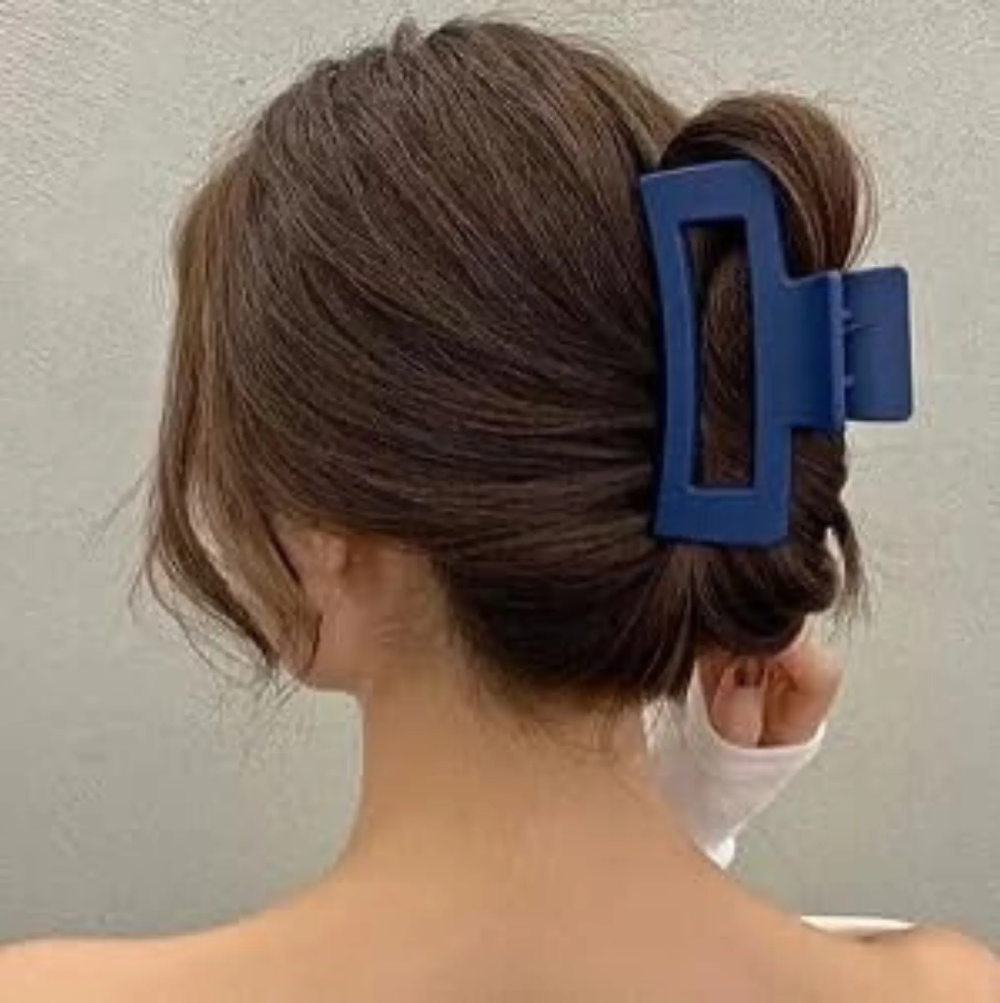Tan Box Hair Claw Clip