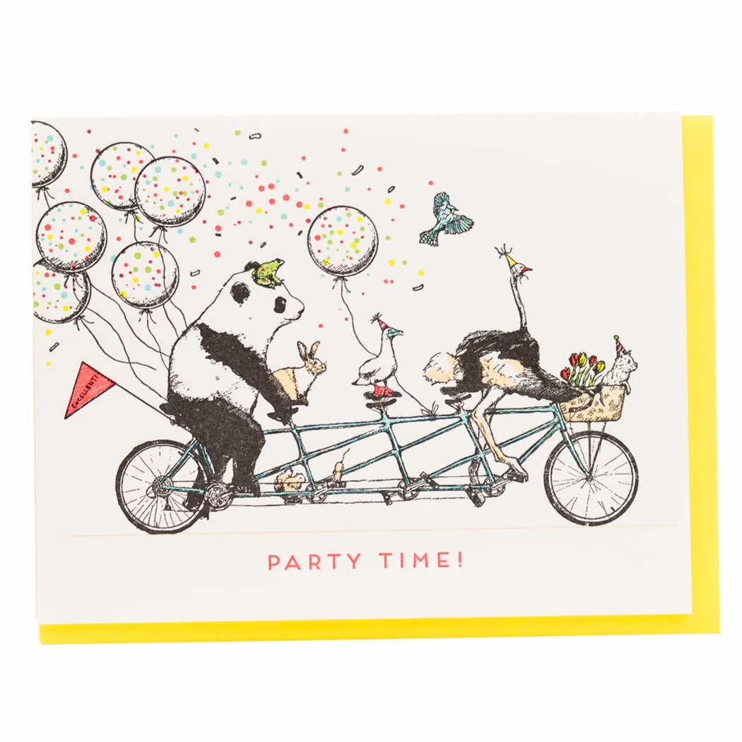 Tandem Bike Party Card