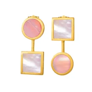 The Art of Square and Circle Dangle Earrings