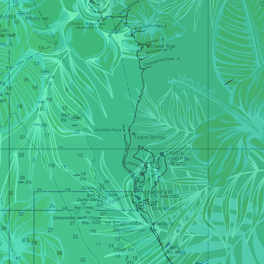 The Florida Emerald Flowers Pocket Shirt
