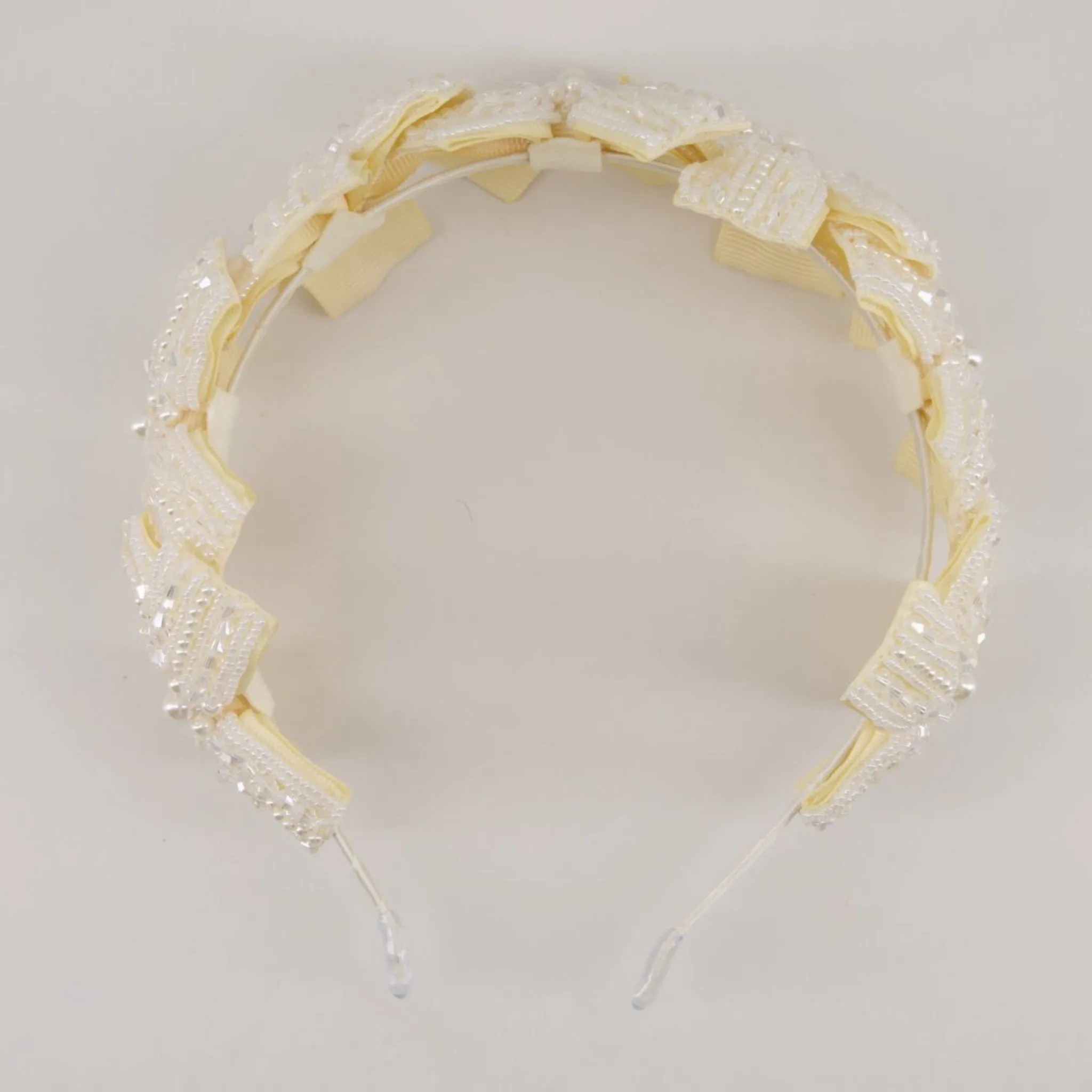 The Sariel Statement Cream Bow Headband