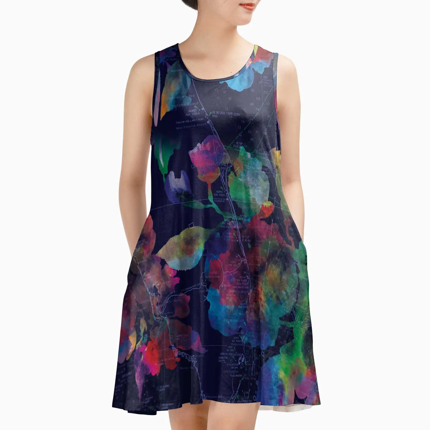 The South Florida Twilight Flowers Sundress