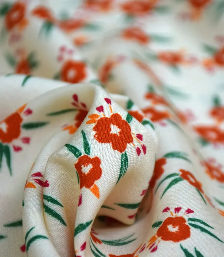 Tissu Viscose Poppy - Prairie COUPON 110x140cm