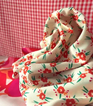 Tissu Viscose Poppy - Prairie COUPON 110x140cm