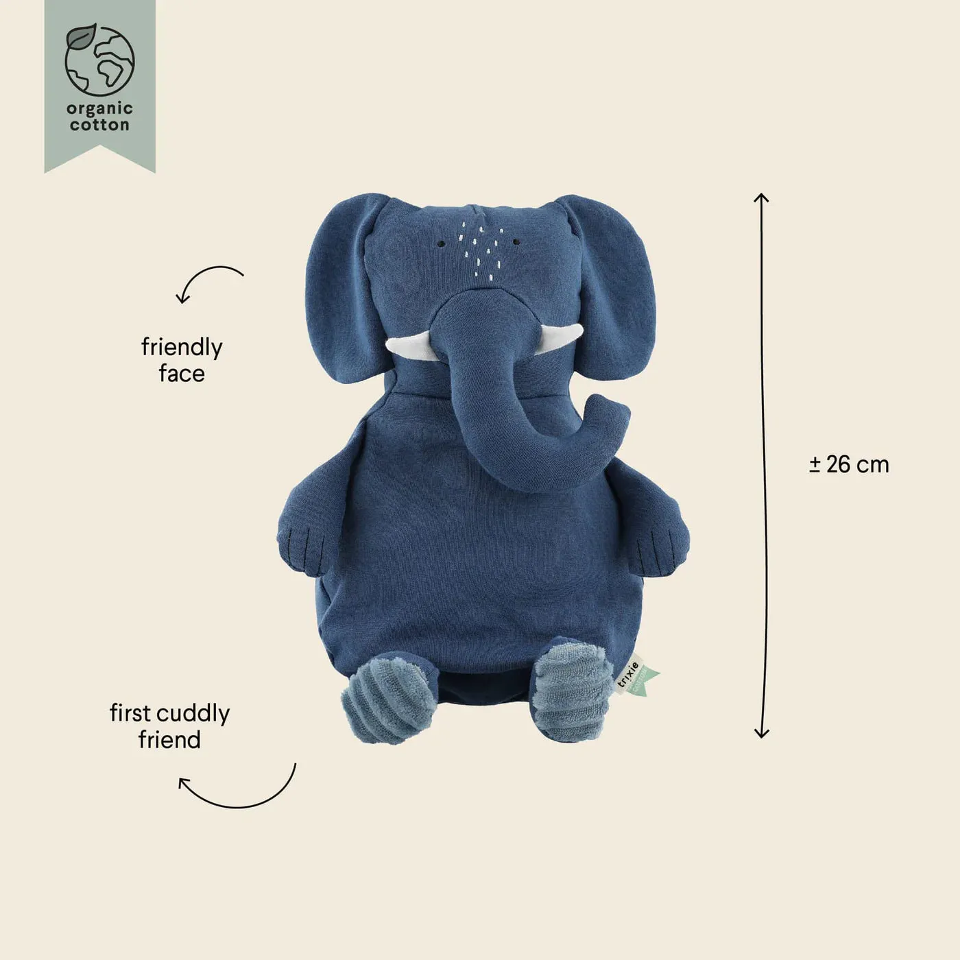 Trixie Small Plush Toy - Mrs Elephant