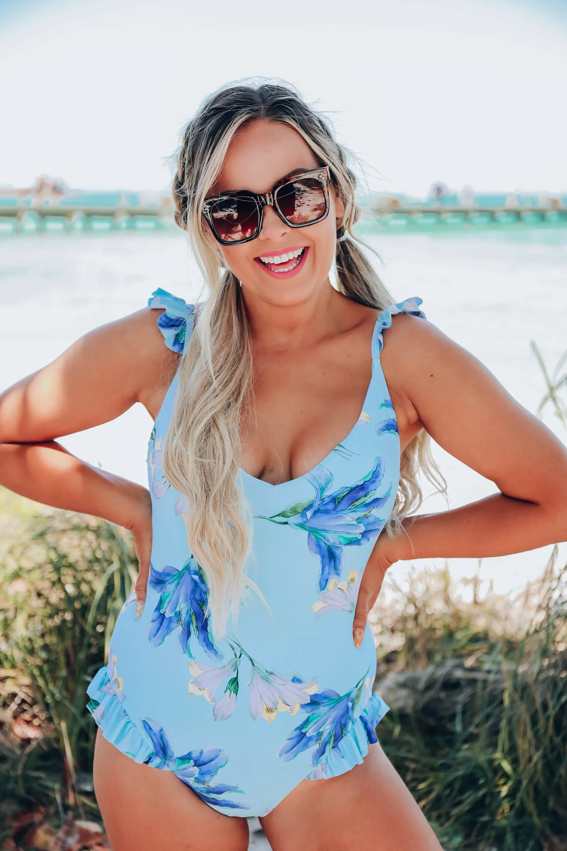 Tropical Blooms One Piece Swimsuit