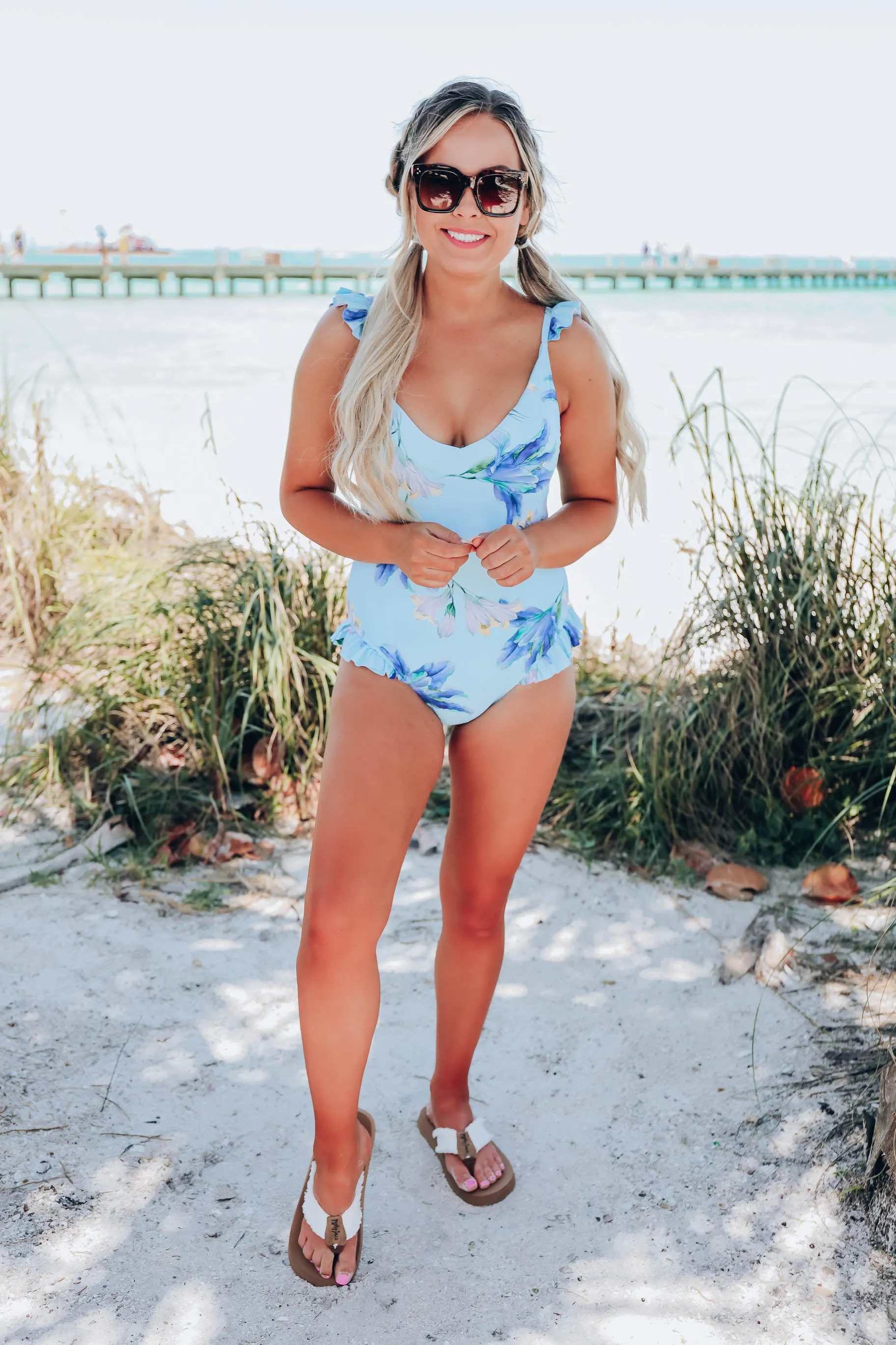 Tropical Blooms One Piece Swimsuit