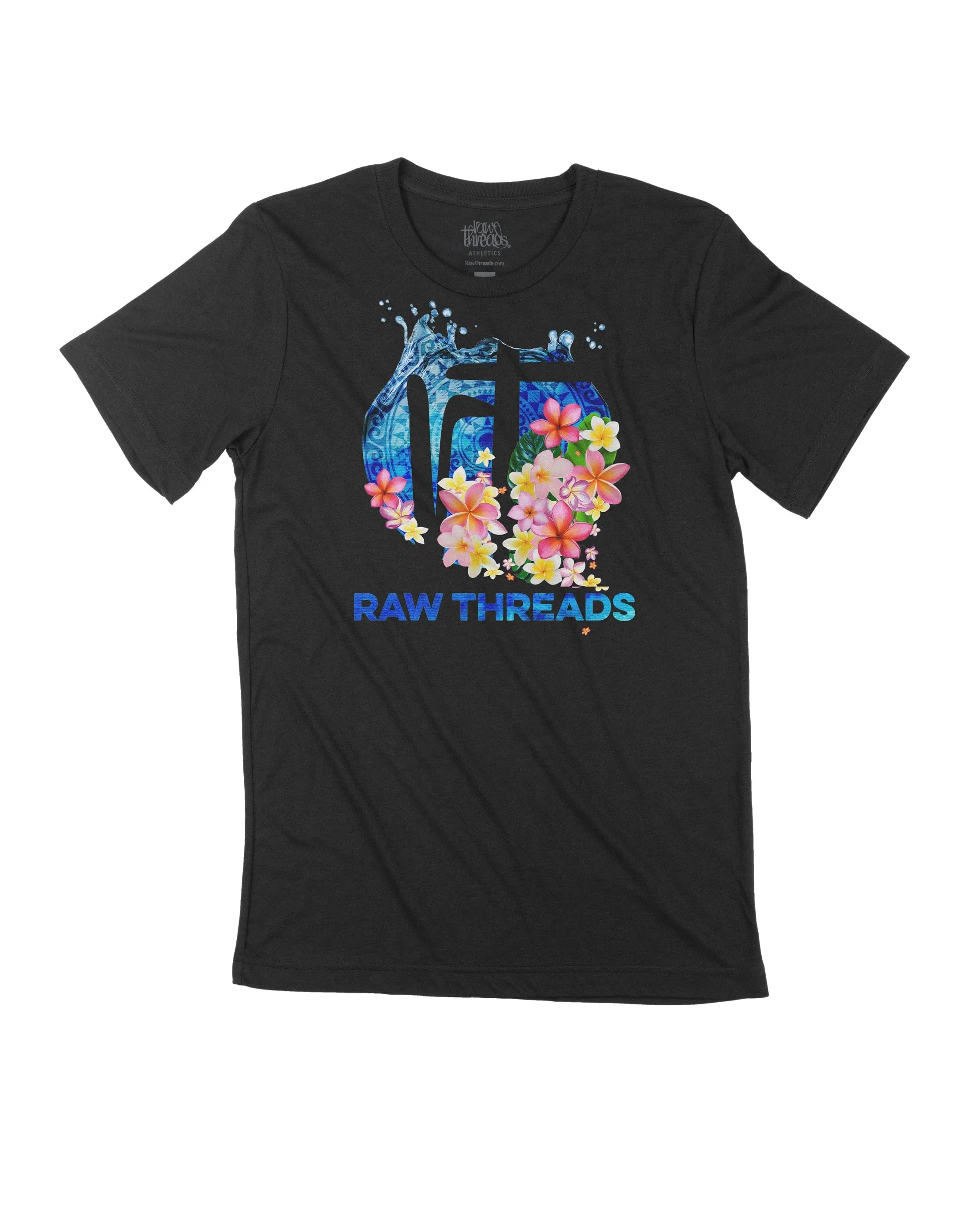 Tropical Flowers Raw Threads Logo