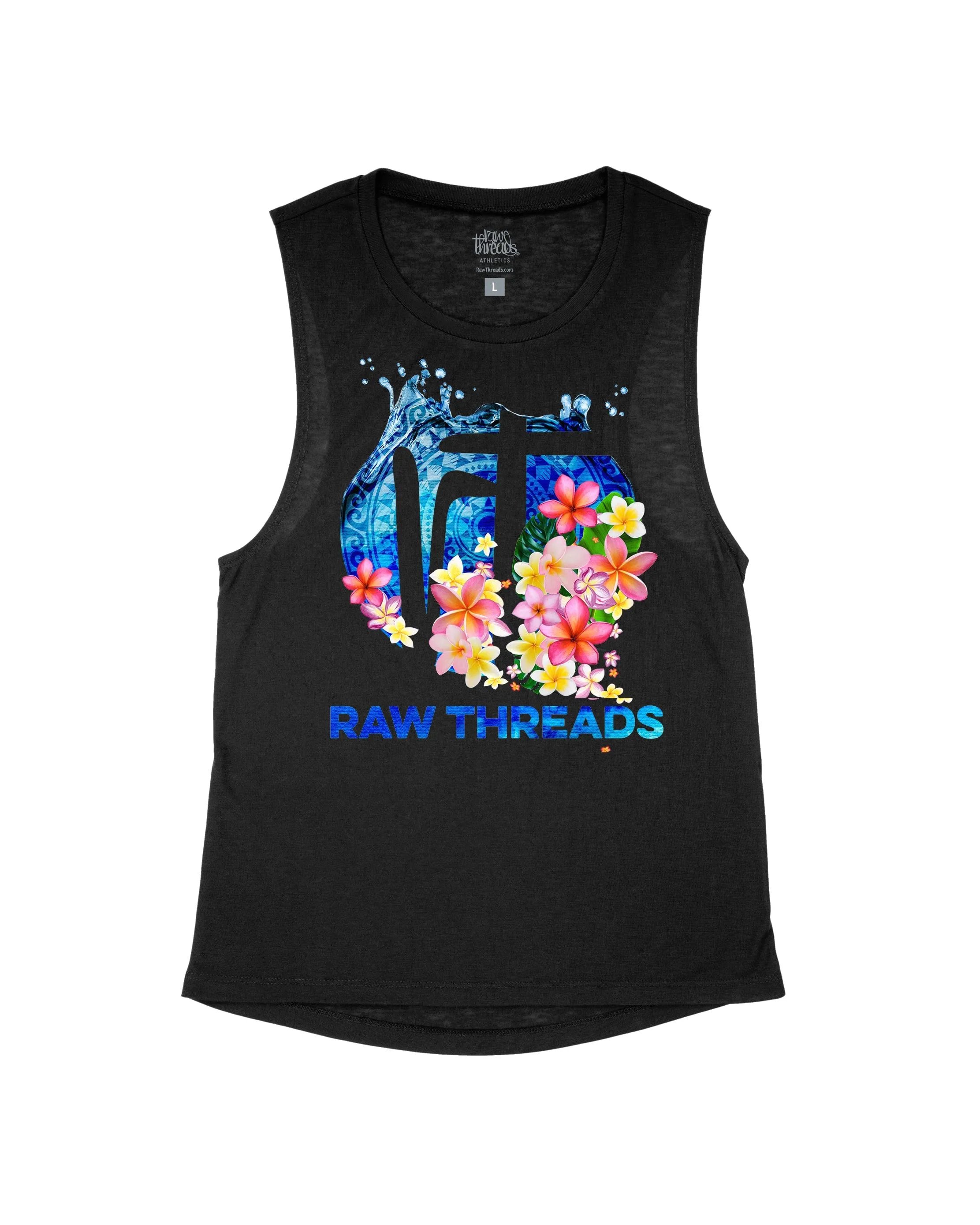 Tropical Flowers Raw Threads Logo