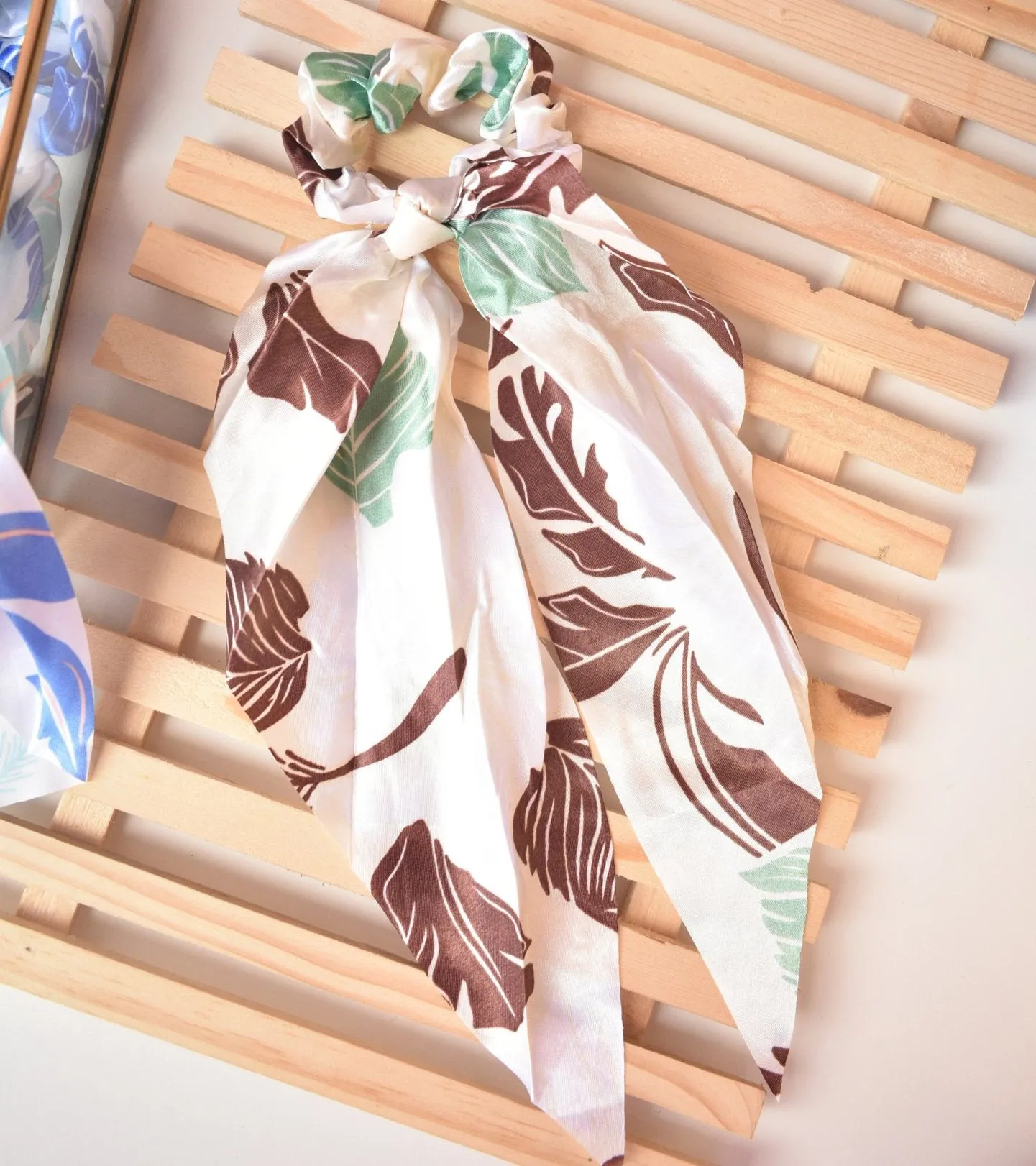 Tropical Print Bandana Hair Tie