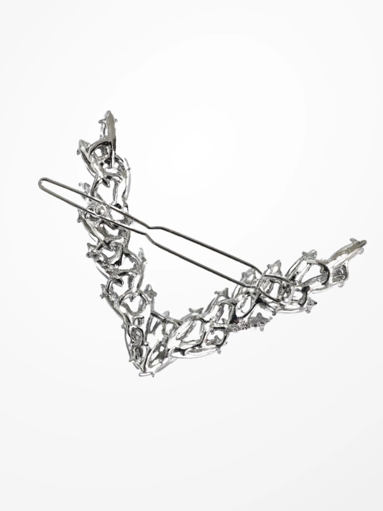 V Shape Crystal Hair Barrette