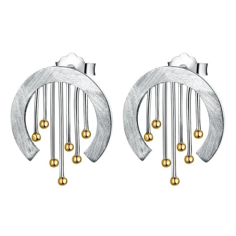 Vintage Curtain Stud Earrings