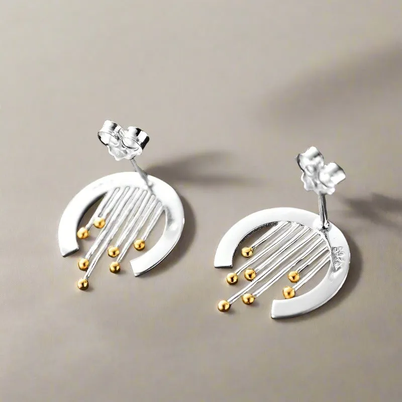 Vintage Curtain Stud Earrings