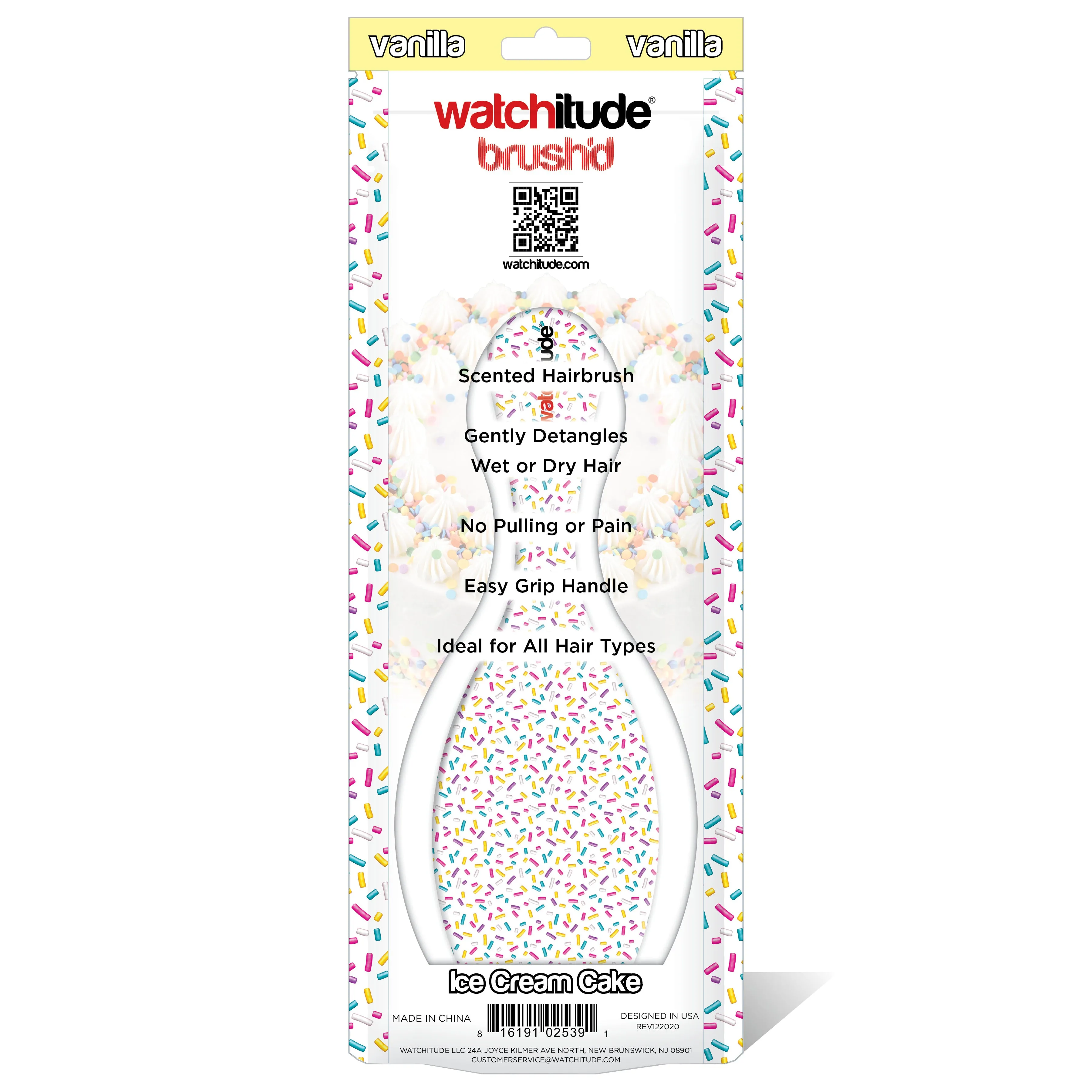 Watchitude Scented Hair Brush - Ice Cream Cake