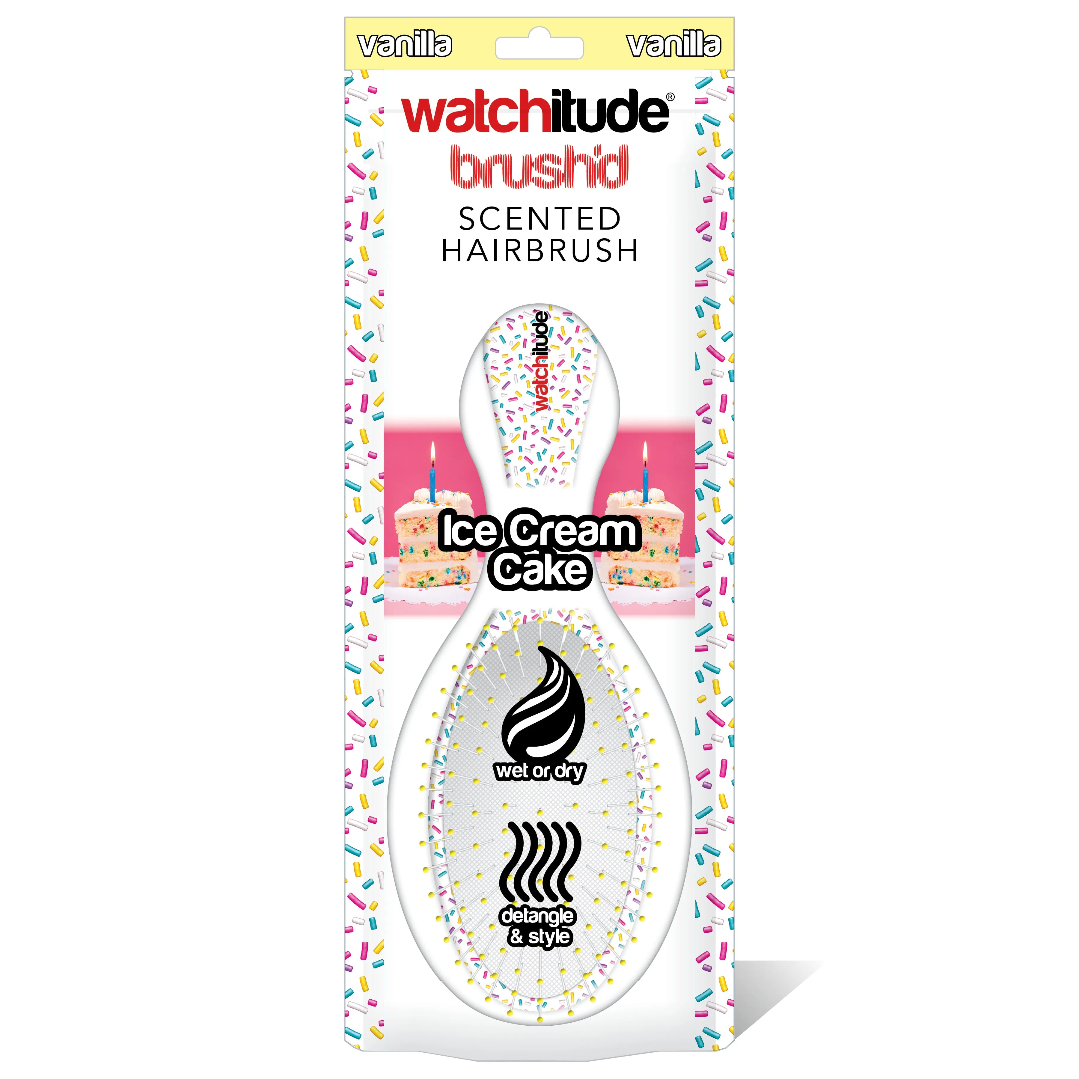 Watchitude Scented Hair Brush - Ice Cream Cake