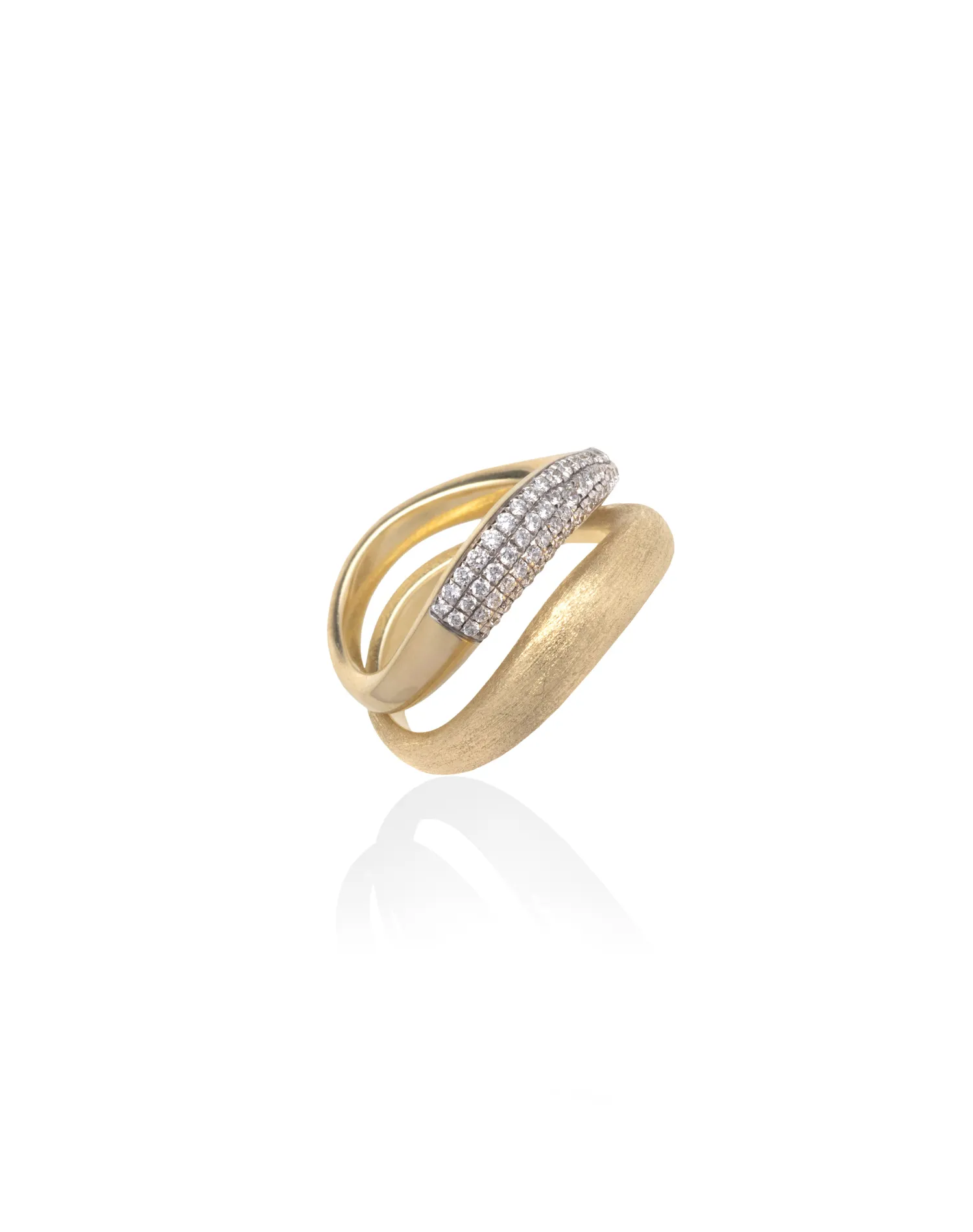 Wave Double Ring Set