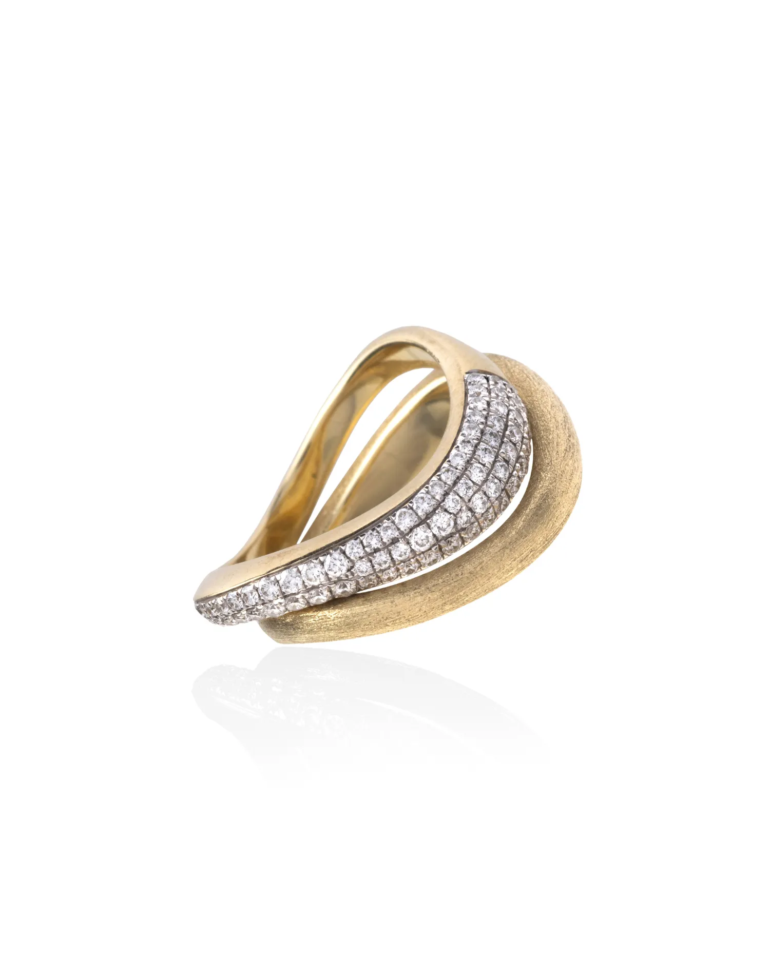 Wave Double Ring Set