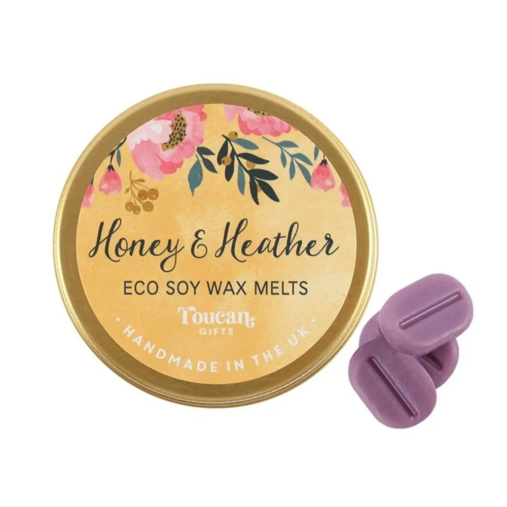 Wax Melt Burner with Honey & Heather Fragrance Gift Set - Smelling Bee-utiful Design - Large 11 cms High