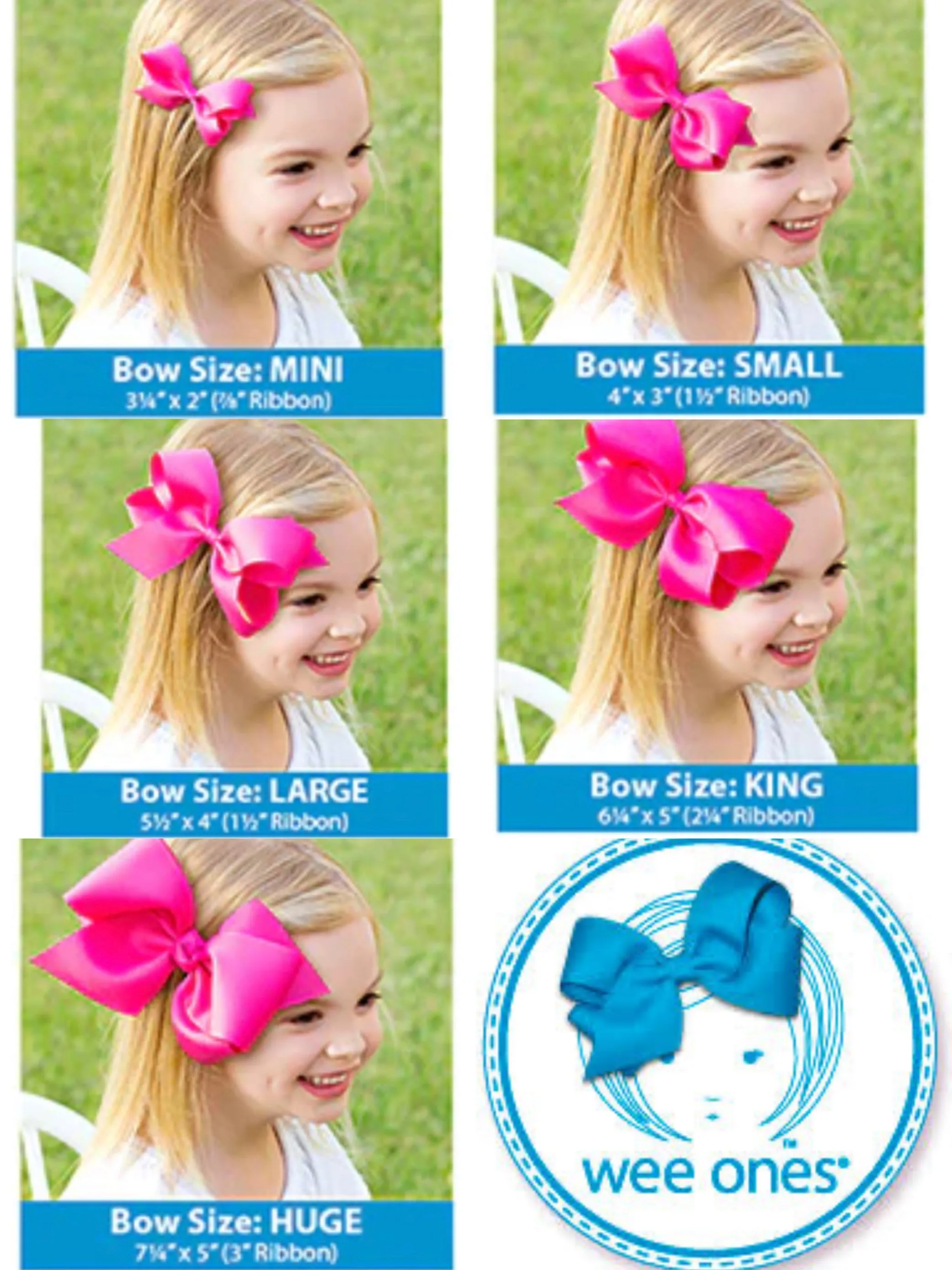Wee Ones Hair Bows Light Pink LPK