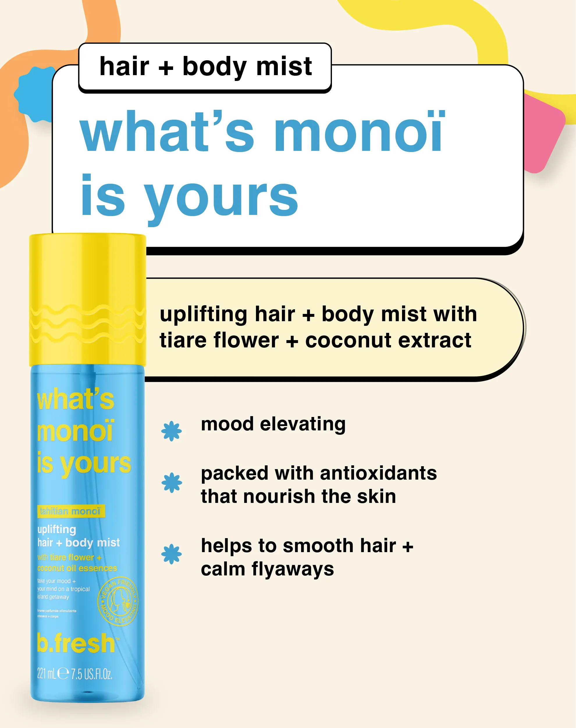 what's monoi is yours uplifting body   hair mist