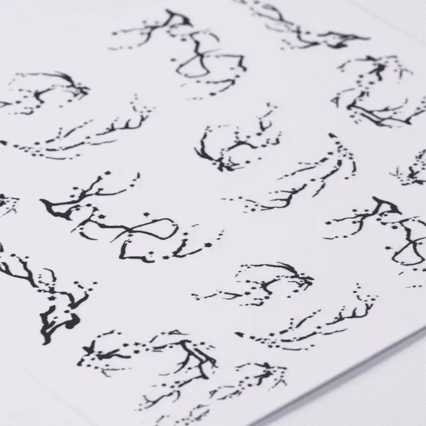 White Cherry Blossoms Water Transfer - 1138P